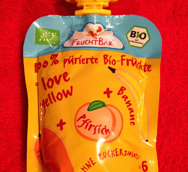 Verpackung FruchtBar "100% pürierte Früchte"